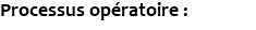 Processus opératoire :